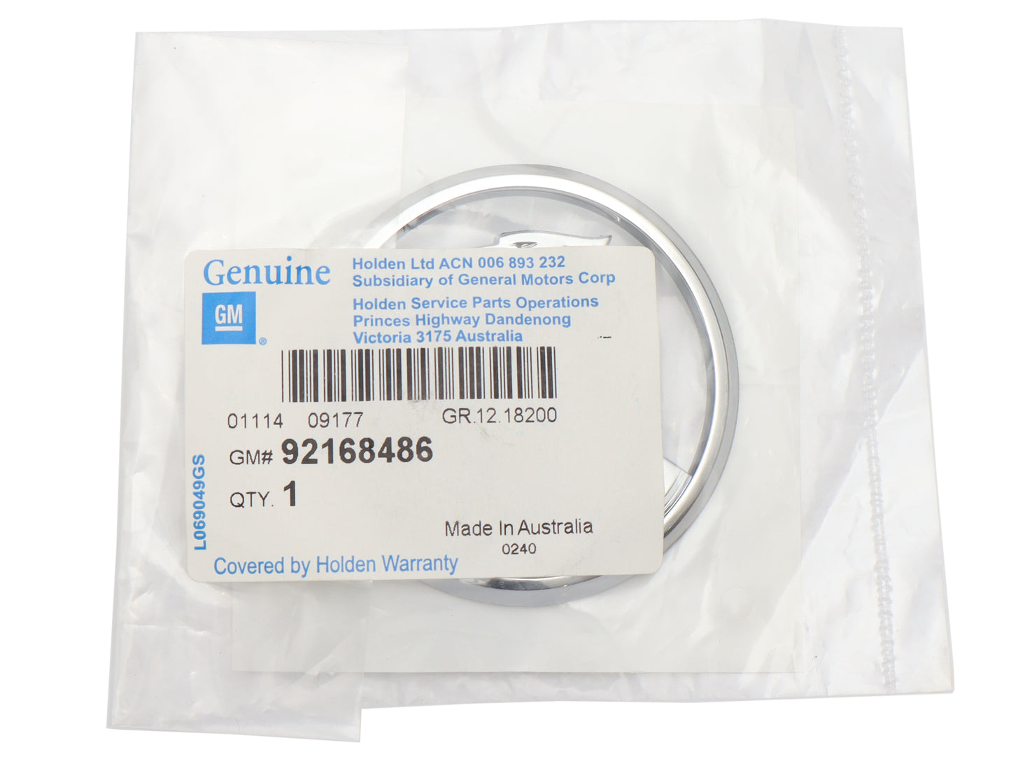 Badge Boot Lid VZ Monaro Only - 92168486