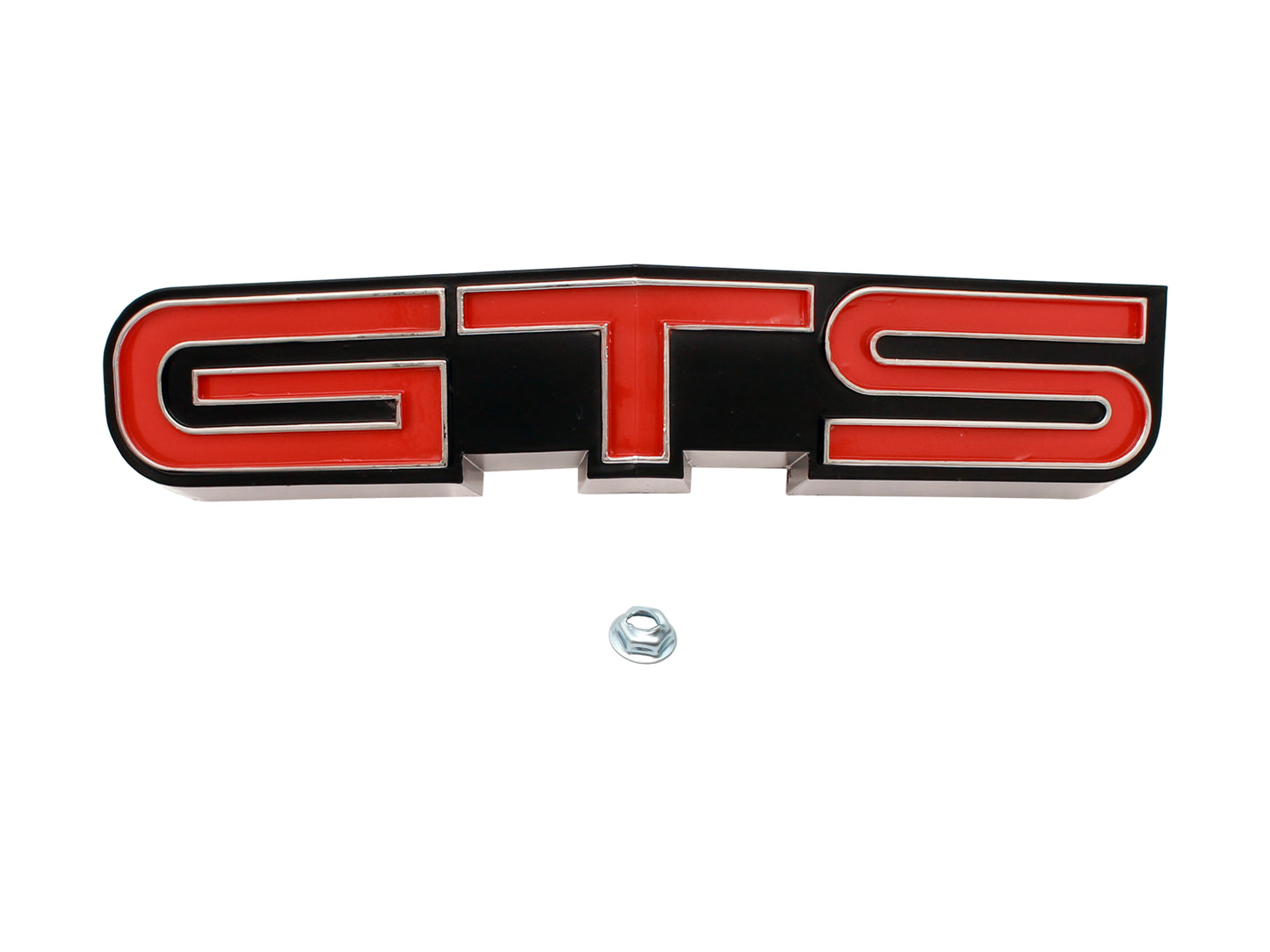 Holden HQ GTS Metal Grille Emblem Badge Alloy die cast chrome/red finish - B1010