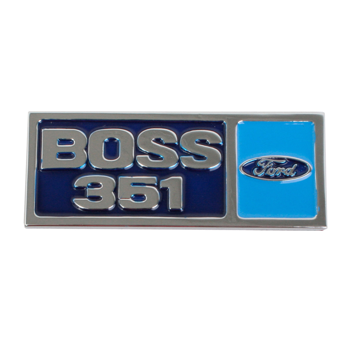 Ford Chrome "Boss 351" Badge Plaque Suit Alloy Rocker Cover XW XY XA XB XC V8 B2006