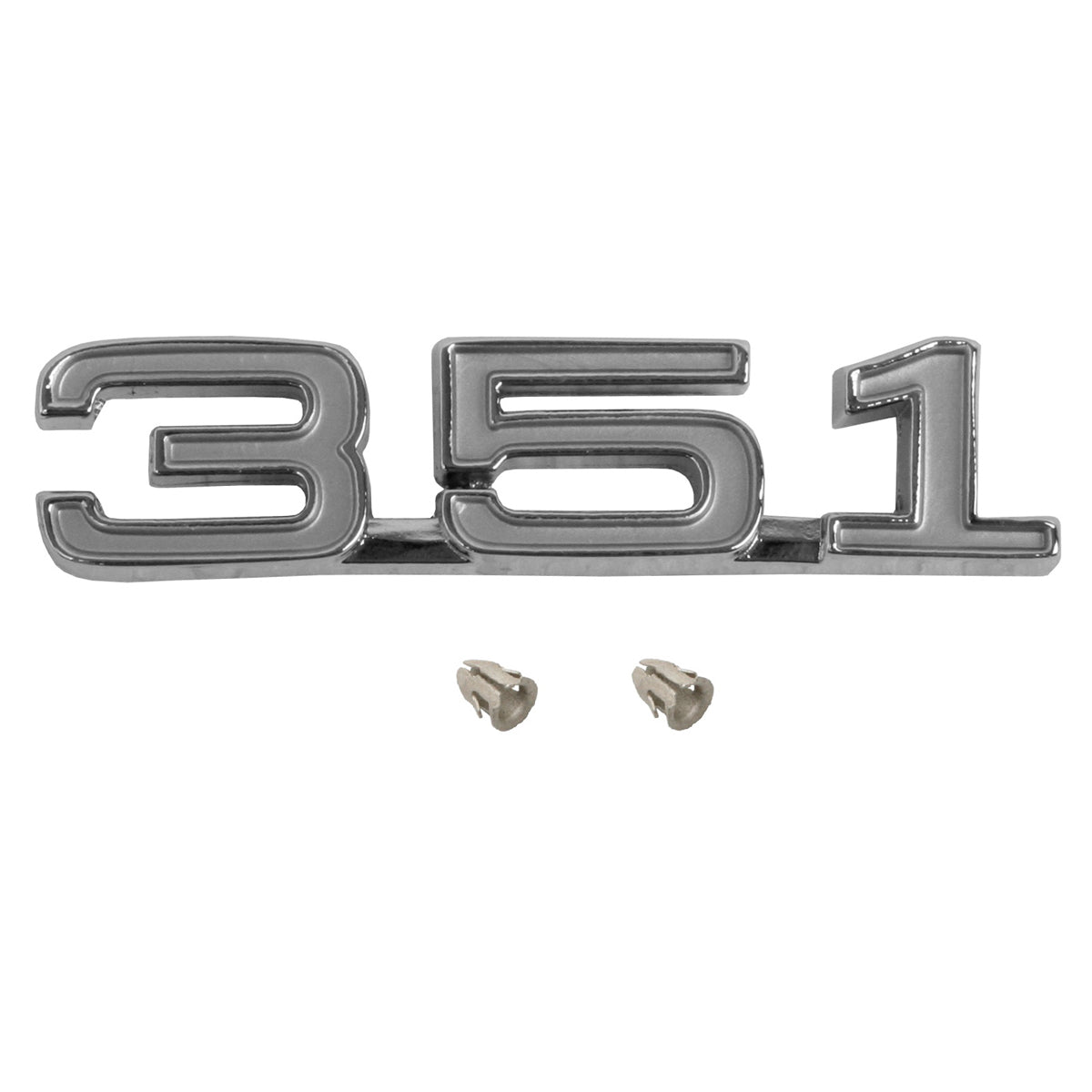 Ford Chrome "351" Fender / Guard Badge x1 ZC ZD Fairlane B2030