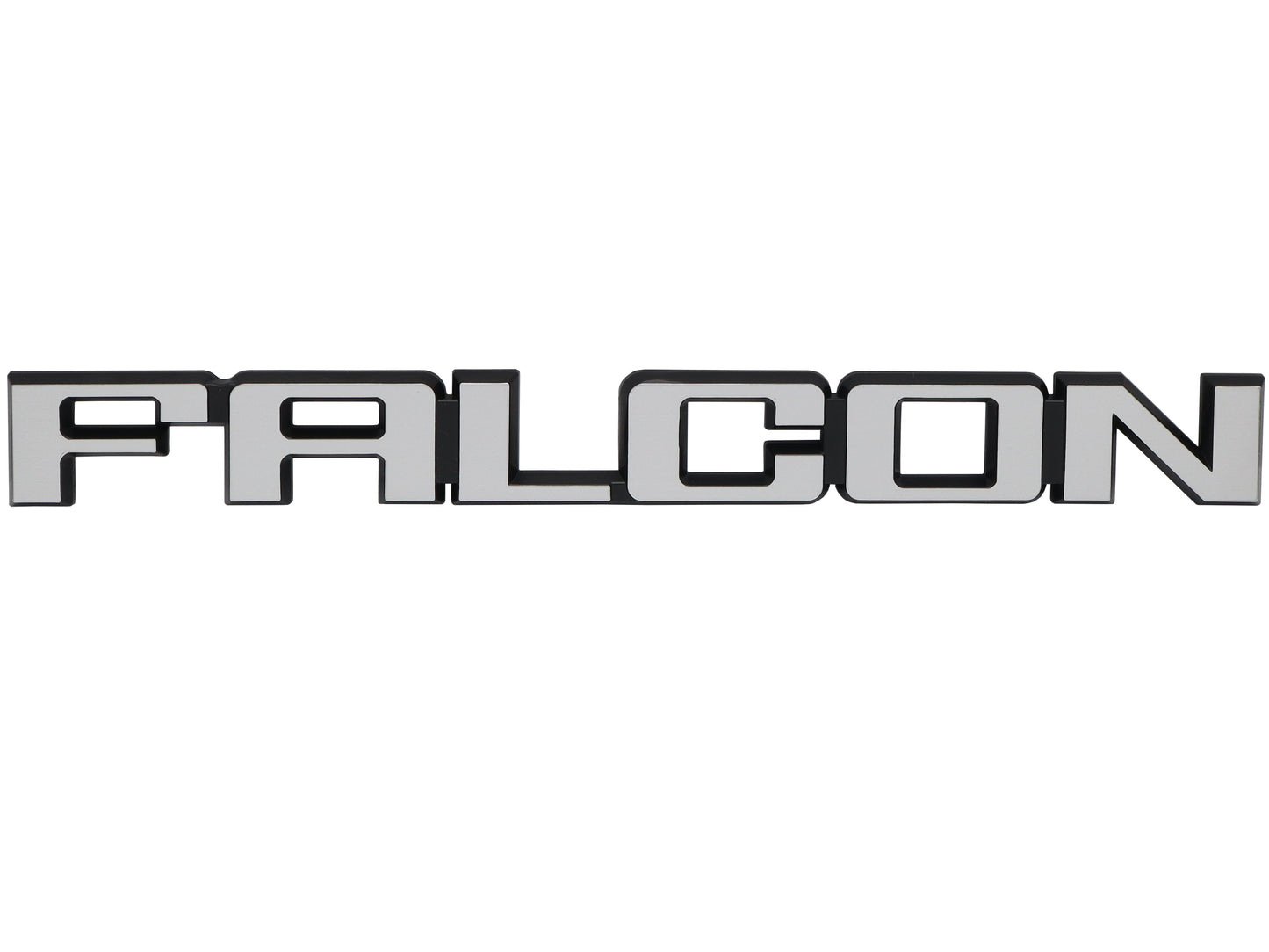 Ford "FALCON" XD XE XF Boot or Tailgate Badge Brushed Chrome B2054