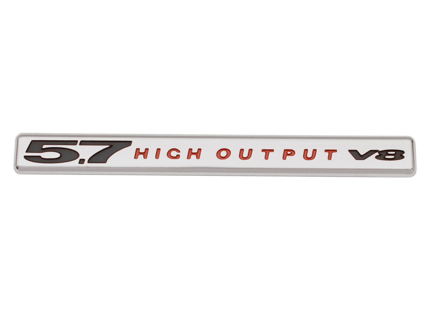 Badge "5.7 High Output V8" VT VX Chrome Fender - B4023
