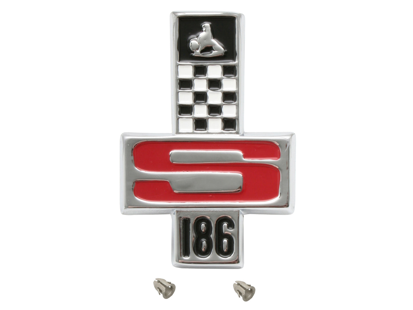 Holden "186s" Badge x1 HR HG GTS 6Cyl Fender or Boot trunk guard emblem flag - B1040