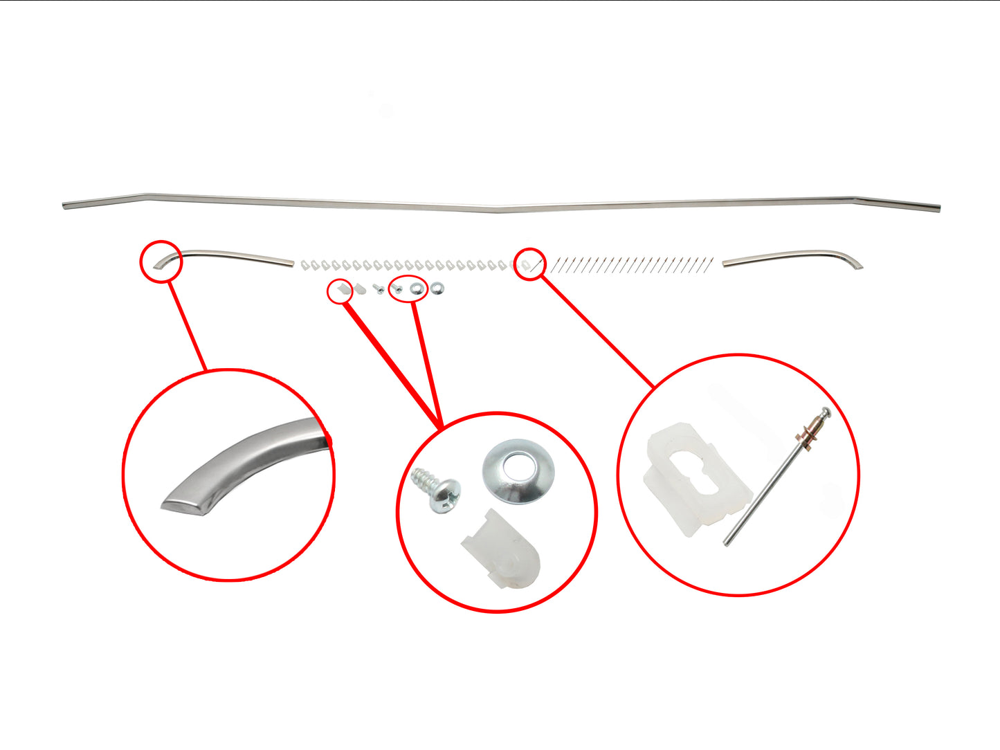 Holden Moulding Kit Bonnet + Guards + Clips HK HT HG chrome stainless side trim - M1010