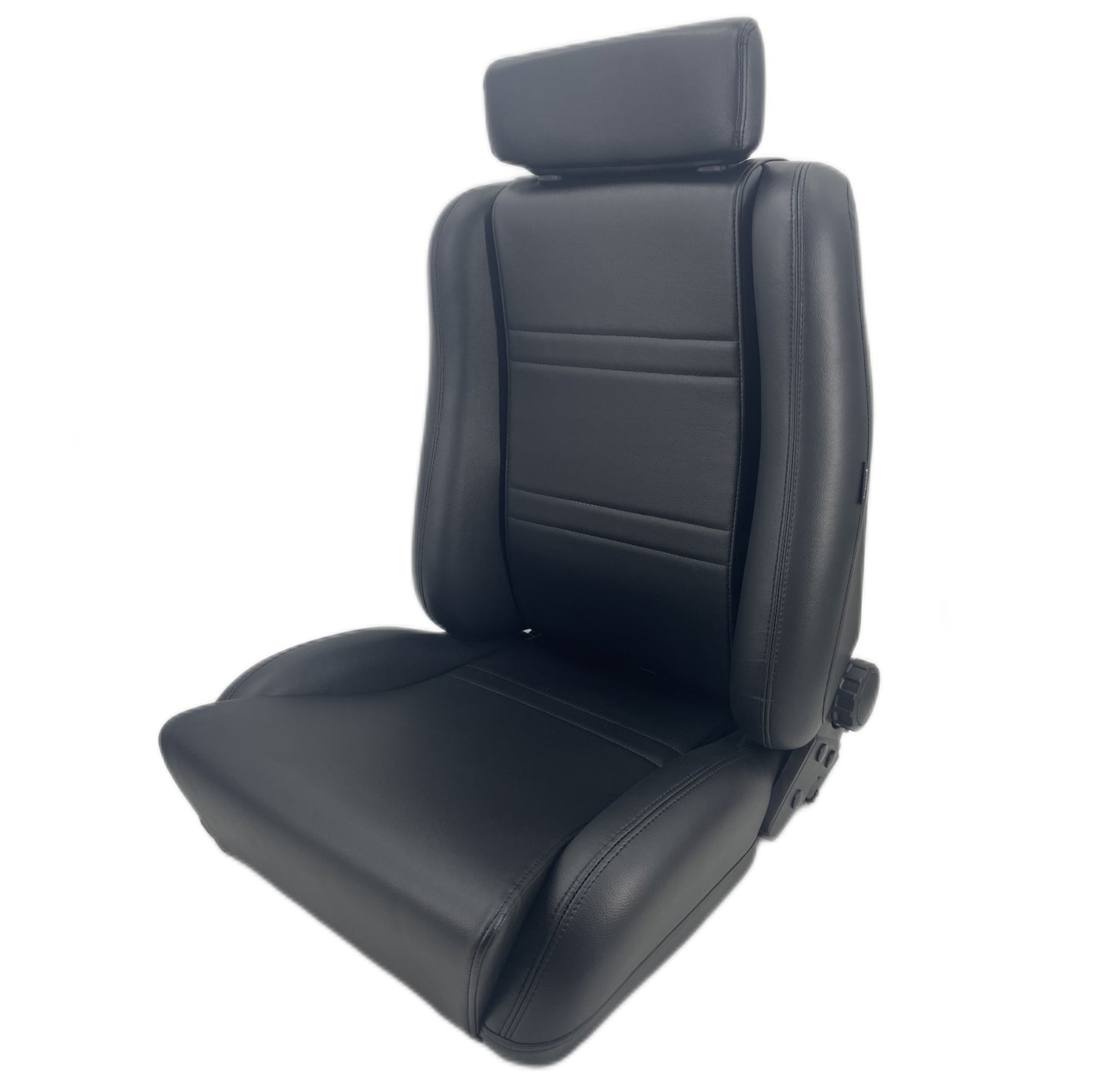 Autotecnica Sport Seat Black PU Leather Includes Lumbar Support & Twin Adjust - SP88LBK