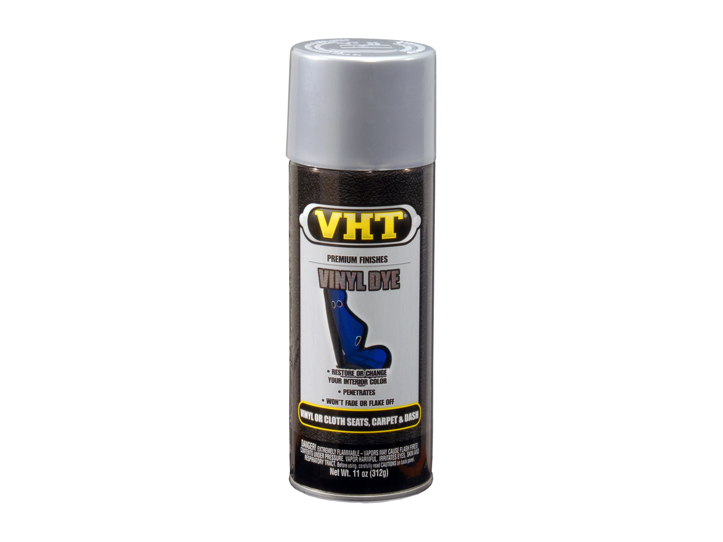 VHT VINYL Spray Paint VINYL DYE SILVER SATIN seat plastic carpet dash trim - SP946