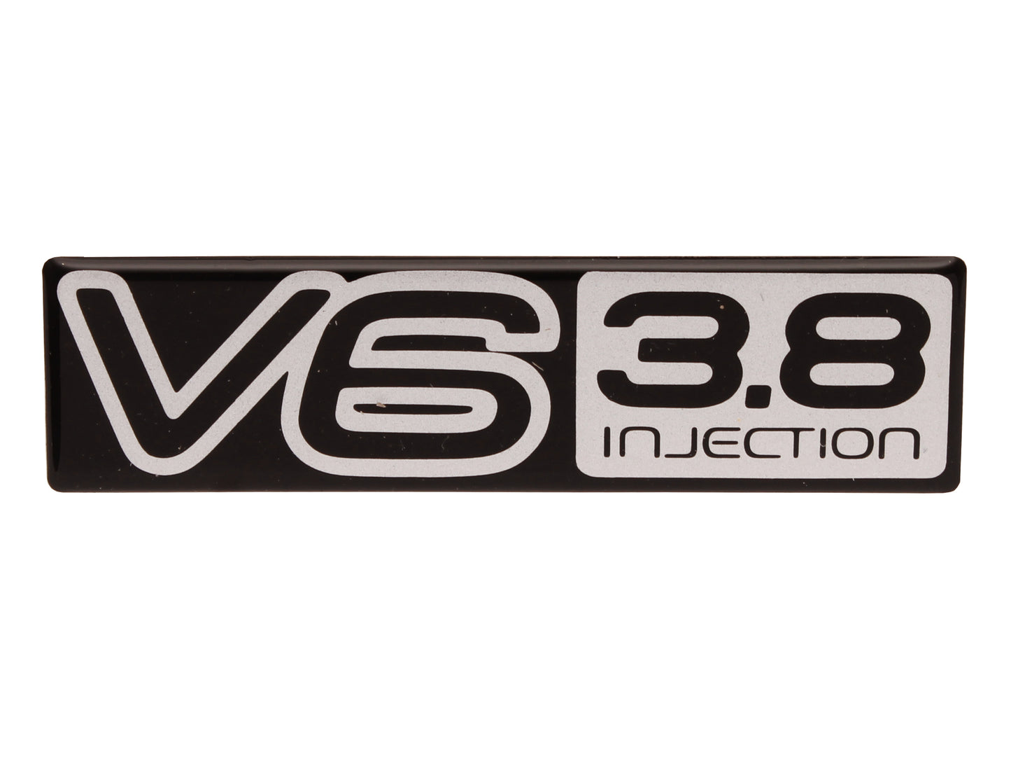 Holden Commodore Silver V6 3.8 Injection Badge VP Front Fender / Guard emblem - B1175