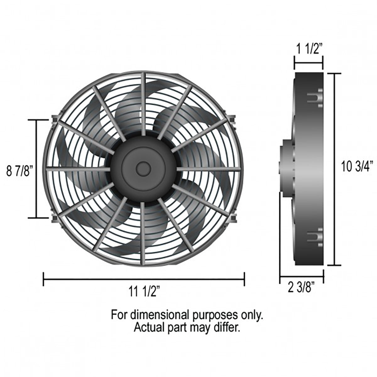 Derale Dyno-Cool Curved Blade Thermo Electric Fan 10 Inch - 18910