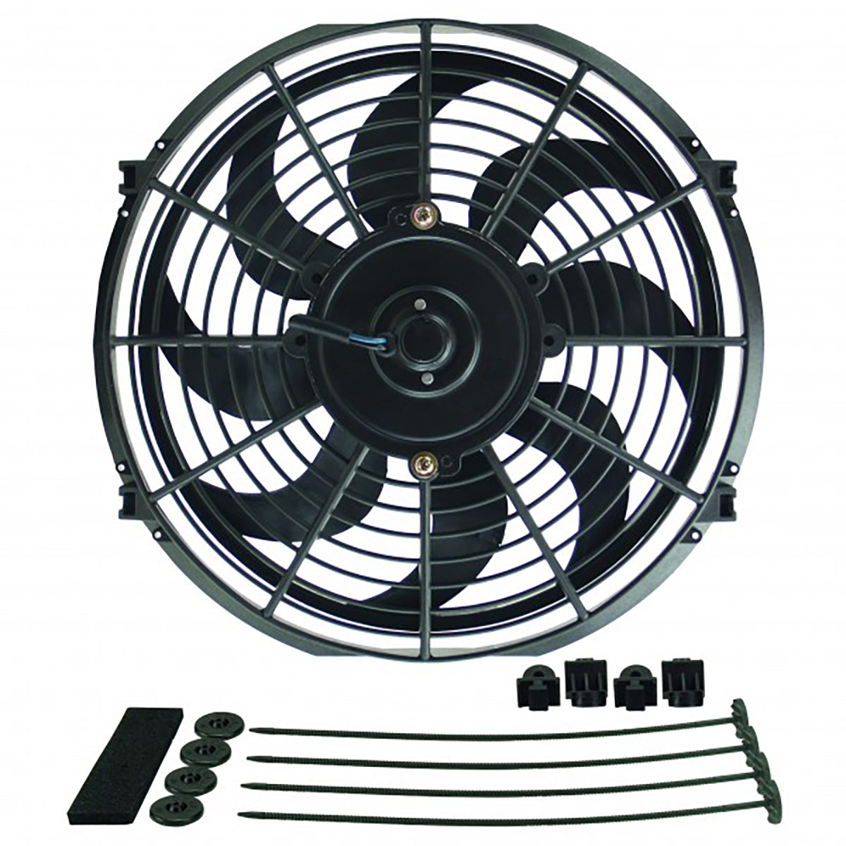 Derale Dyno-Cool Curved Blade Thermo Electric Fan 12 Inch - 18912