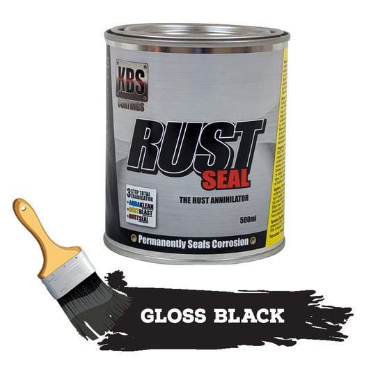 KBS RustSeal GLOSS BLACK 500ml Rust Seal Paint Rust Preventive Coating - 4301