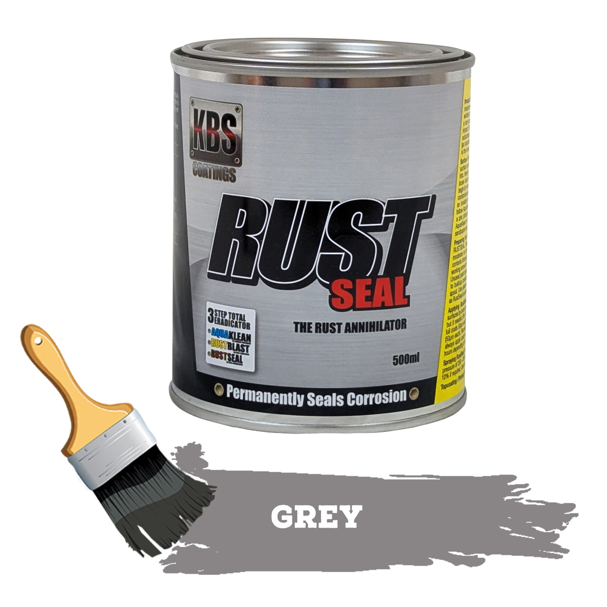 KBS RustSeal GREY 500ml Rust Seal Paint Rust Preventive Coating - 4305