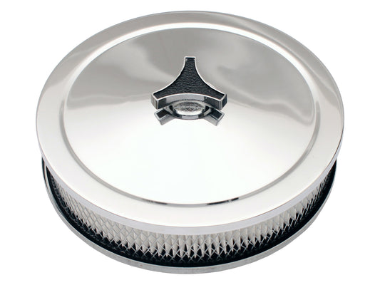 TFI Chrome Air Cleaner 9"X2" 130mm Holley - 456-921