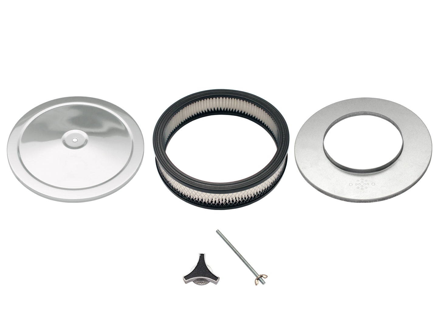 TFI Chrome Air Cleaner 9"X2" 130mm Holley - 456-921