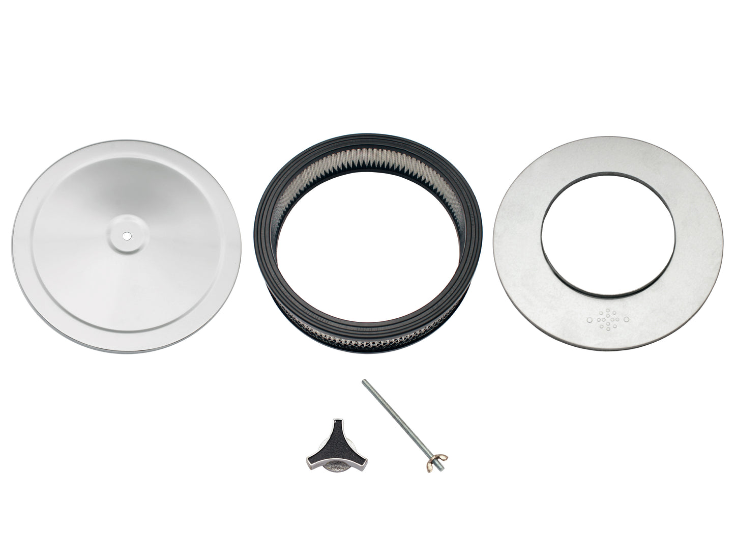 TFI Chrome Air Cleaner 9"X2" 130mm Holley - 456-921