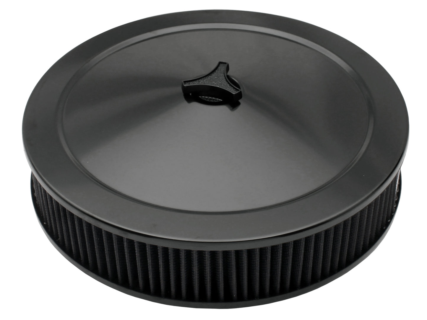 TFI Chrome Air Cleaner 14"X2 Holley Recessed Black - 476-941BK