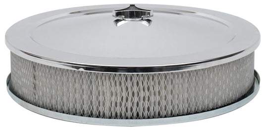 TFI Chrome Air Cleaner 14"X3" Holley Standard Base - 477-921