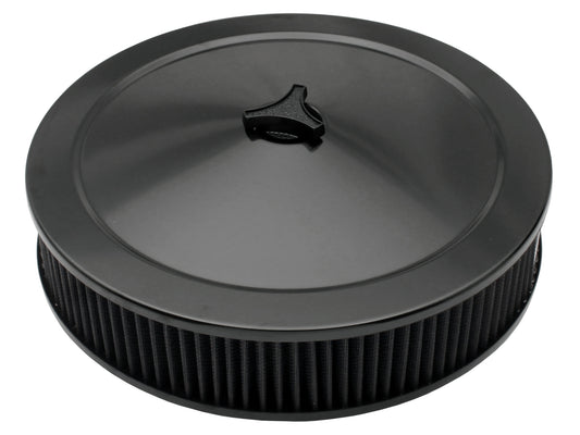 TFI Black Air Cleaner 14"X3" Holley Recessed Base - 477-941BLK