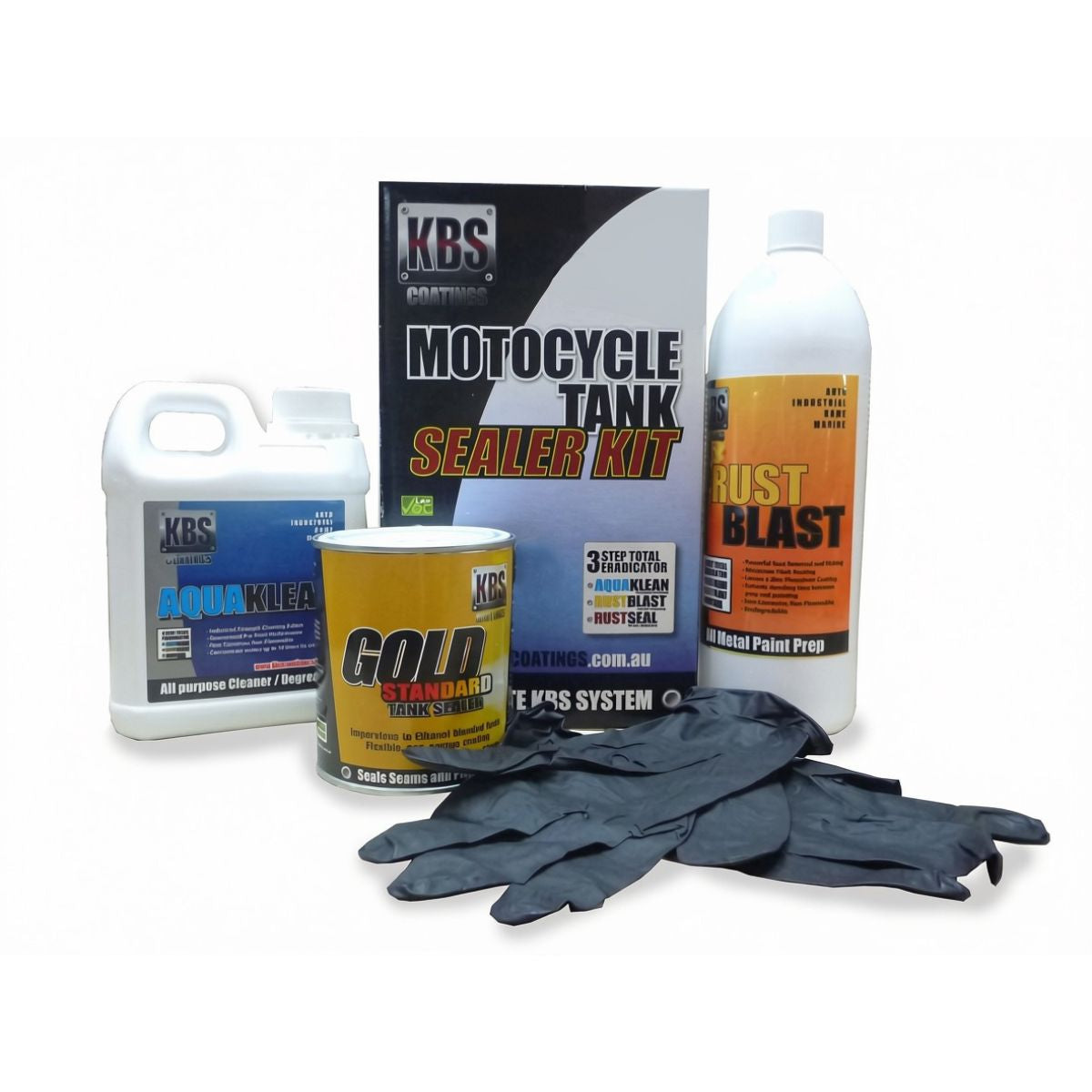 KBS Motorcycle Fuel Tank Sealer Kit SMALL 20Ltr Prevent Rust Corrosion Motorbike - 5120
