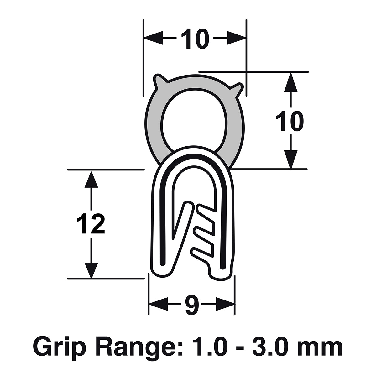 Proflex Pinchweld & Seal On Top Boot Seal Type - 5m Length - 60-051SCH/5M