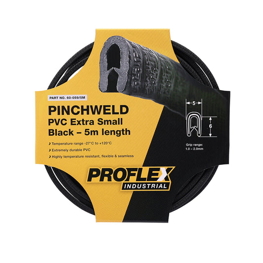 Proflex Pinchweld PVC Extra Small Black - 5m Length - 60-059/5M