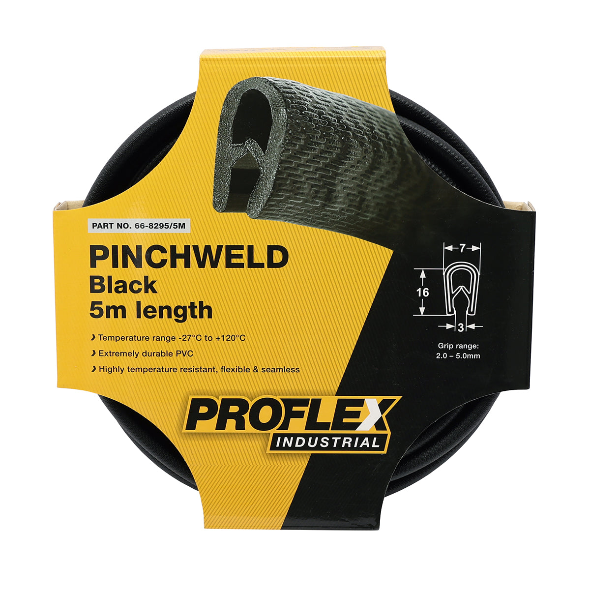 Proflex Pinchweld Black - 5m Length - 66-8295/5M