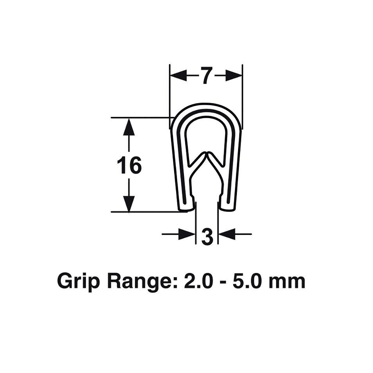 Proflex Pinchweld Black - 5m Length - 66-8295/5M