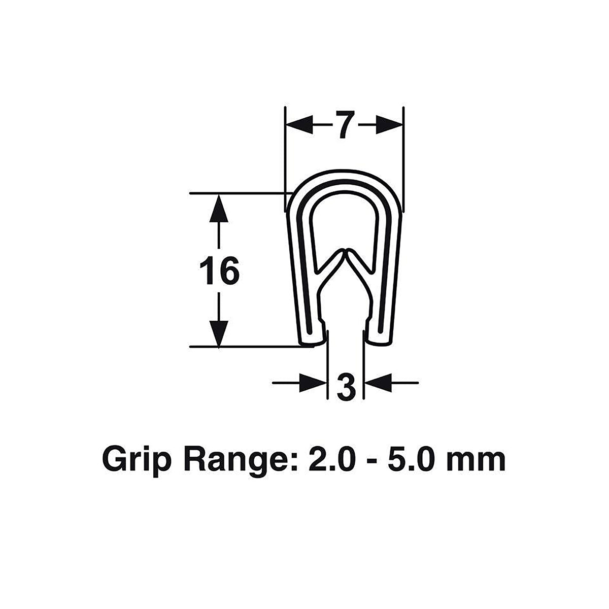 Proflex Pinchweld White - 5m Length - 66-8296/5M