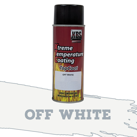 KBS Xtreme Temp Coating Spray 340g OFF WHITE High Heat Resistant 260 deg - 6814
