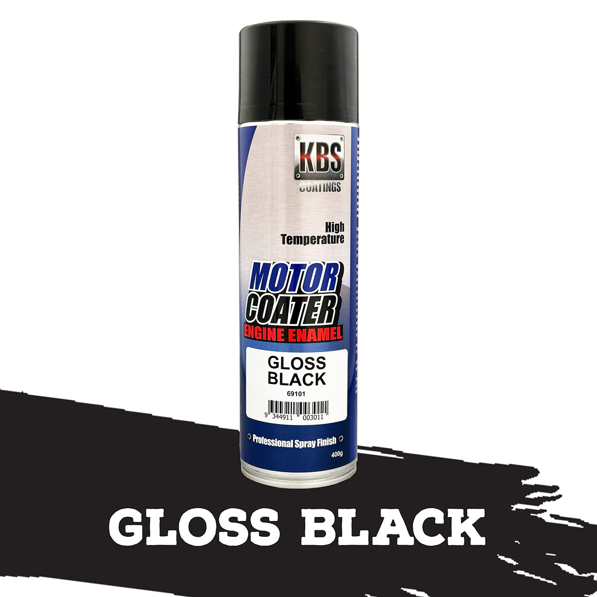 KBS MotorCoater Engine Enamel ‘Gloss Black’ 400g Aerosol - 69101