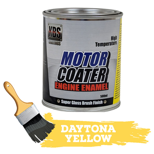 KBS MotorCoater Engine Enamel Paint ‘Daytona Yellow’ 500ml Tin - 69311