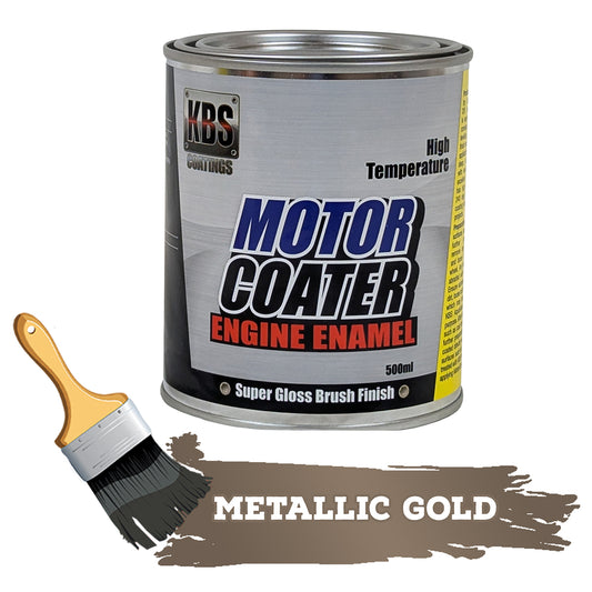 KBS MotorCoater Engine Enamel Paint ‘Metallic Gold’ 500ml Tin - 69323