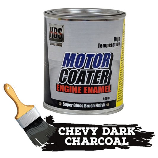 KBS MotorCoater Engine Enamel Paint ‘Chevy Dark Charcoal’ 500ml Tin - 69325