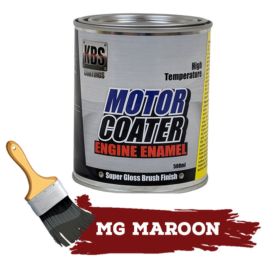KBS MotorCoater Engine Enamel Paint ‘MG Maroon’ 500ml Tin - 69326