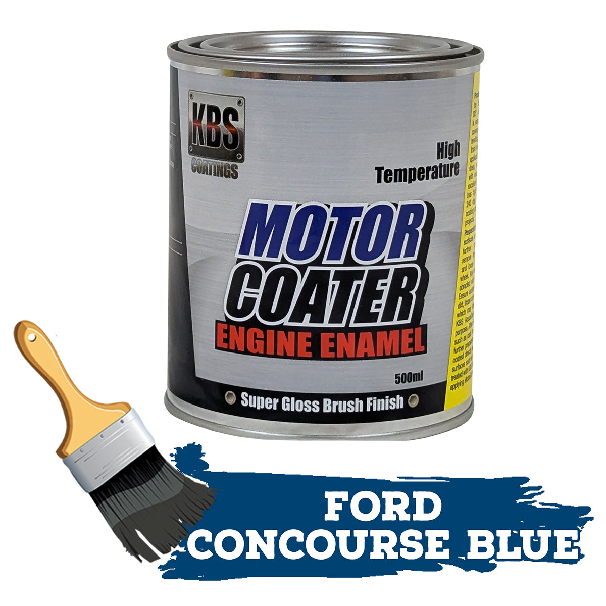 KBS MotorCoater Engine Enamel Paint ‘Ford Concourse Blue’ 500mL - 69328