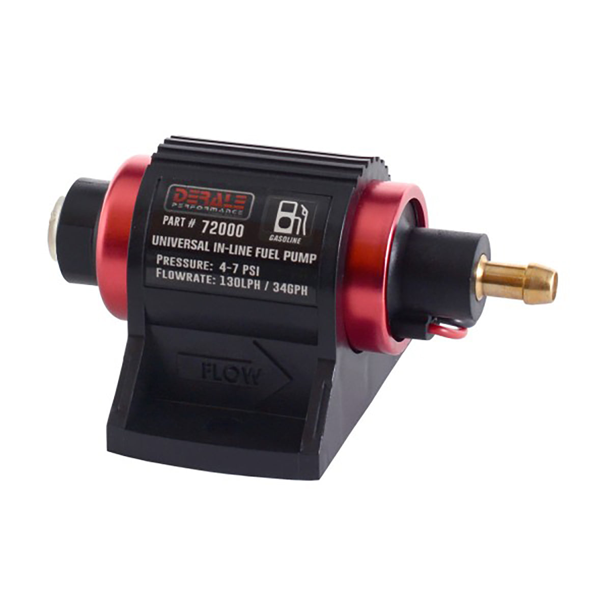Derale Universal Inline Fuel Pump Kit 130LPH 4-7psi - 72000