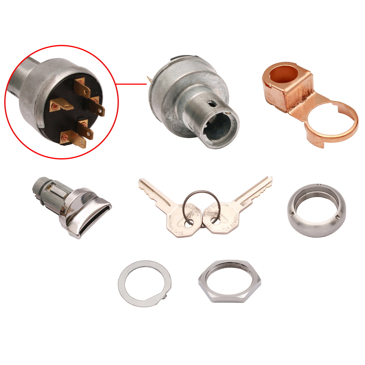 Ignition Switch, Barrel & Keys Holden FE FC FB EK EJ EH HK HT HG LC - 7424302KIT