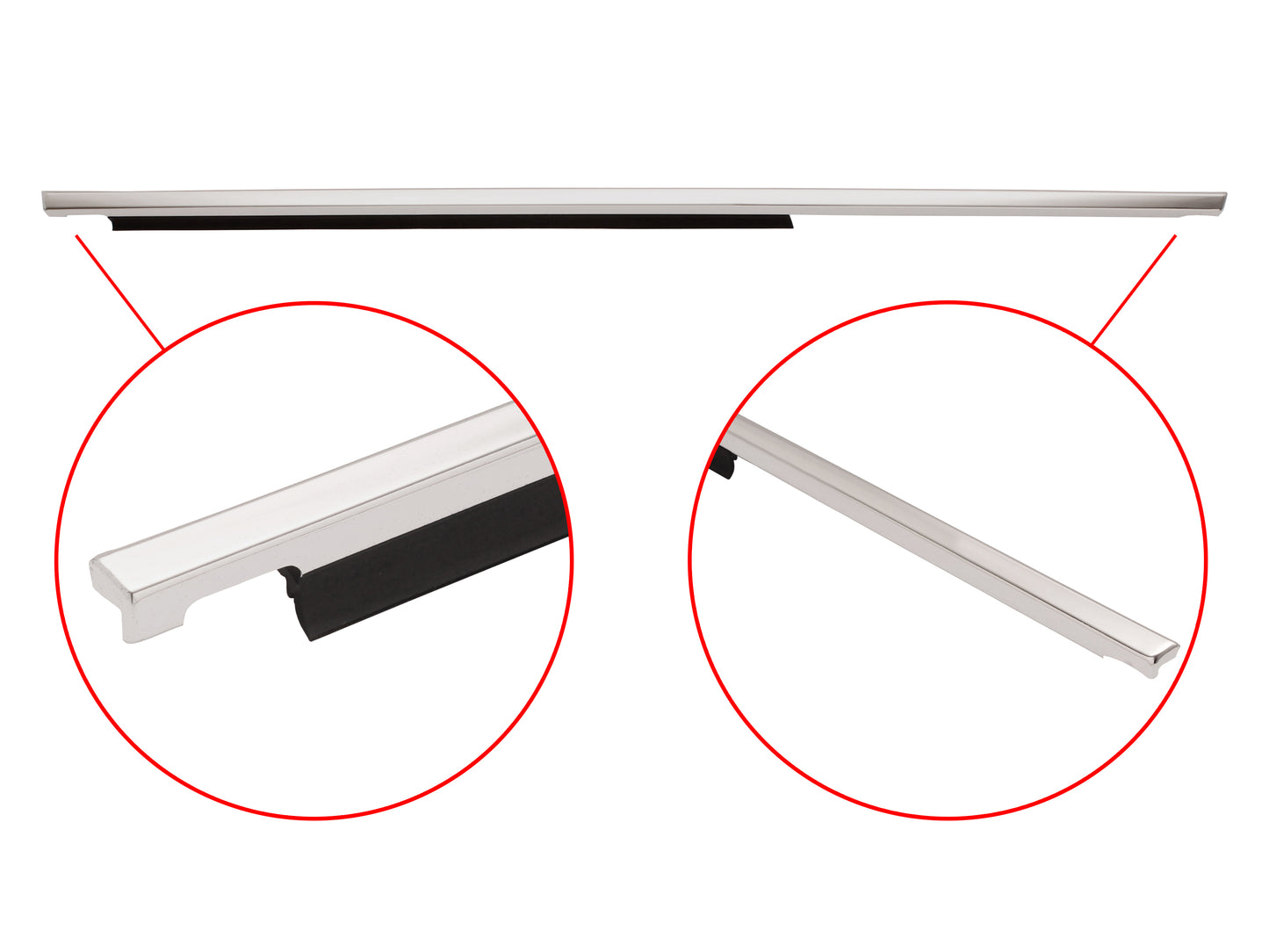 GM NOS Door Belt & Moulding VB VC VH Commodore RH Rear Outer - 90044792