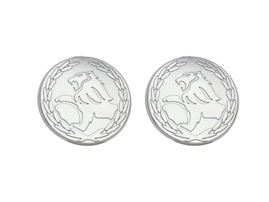 Badge Scuff Plate Pair Statesman Lion Wreath WH WK WL, Vauxhall & Buick - 92103091