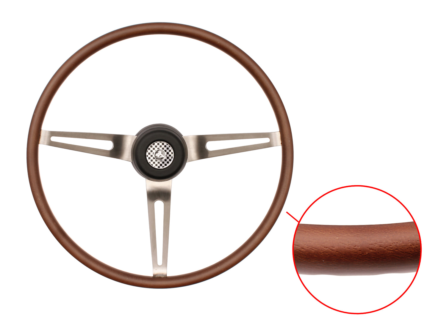 Steering Wheel HK GTS Early LC Woodgrain Complete - 9748390