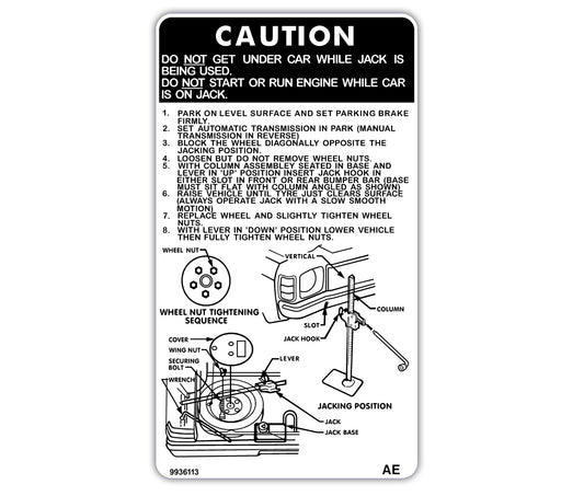 Decal Jacking Instructions HZ - 9936113