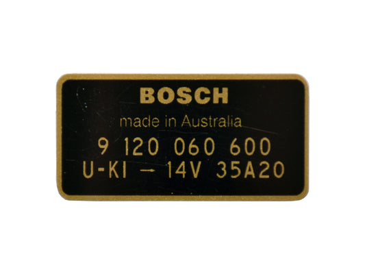 Decal Bosch Alternator HR HK HT HG 9 120 060 600 6 Cyl - AD1000