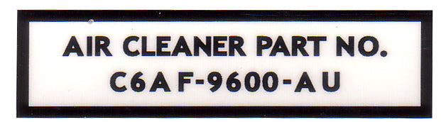 Decal Air Cleaner XR GT Rear - AD2000C