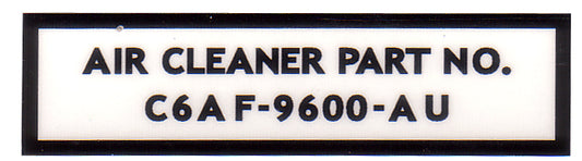 Decal Air Cleaner XR GT Rear - AD2000C