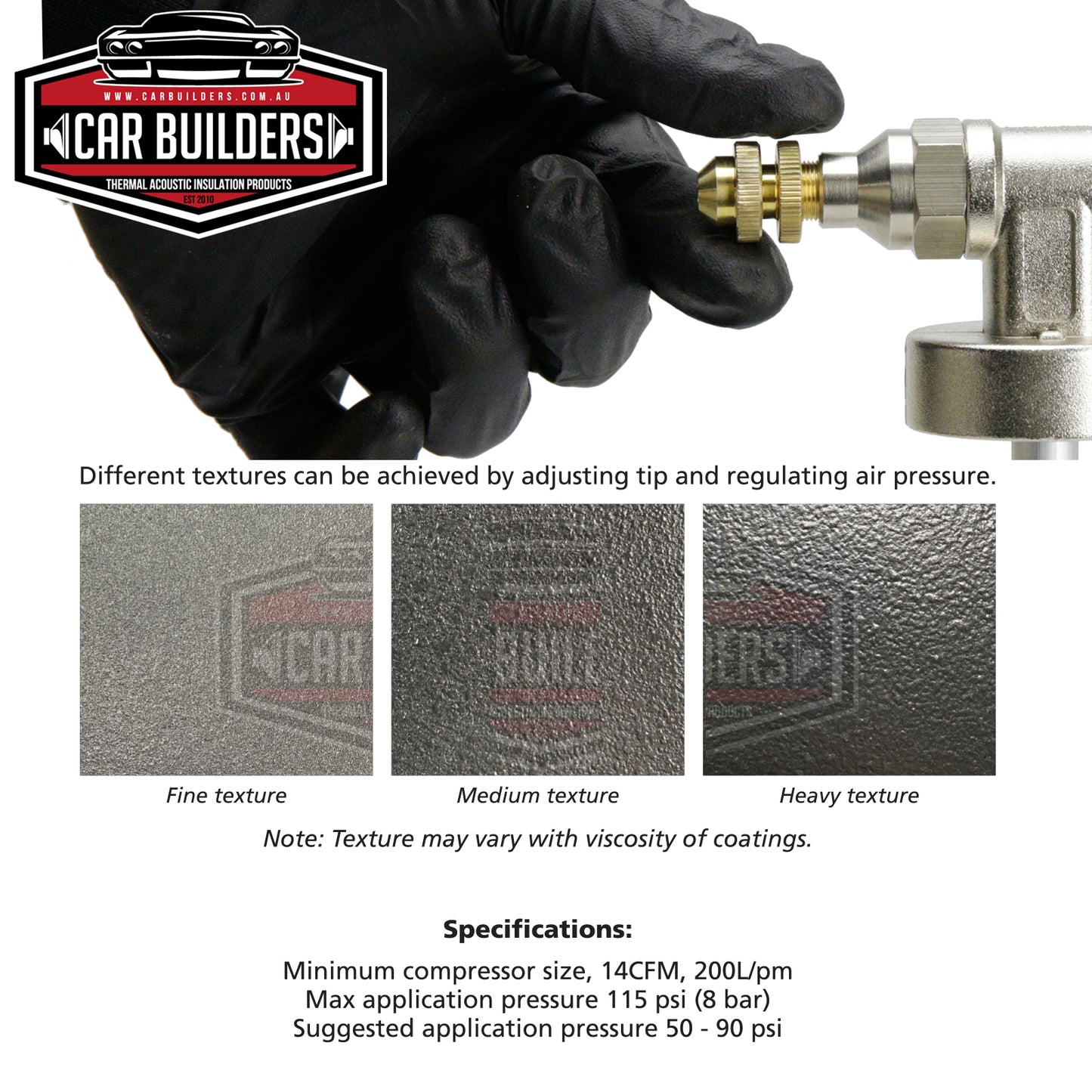 Car Builders Adjustable Underbody Texture Gun - ADJGN