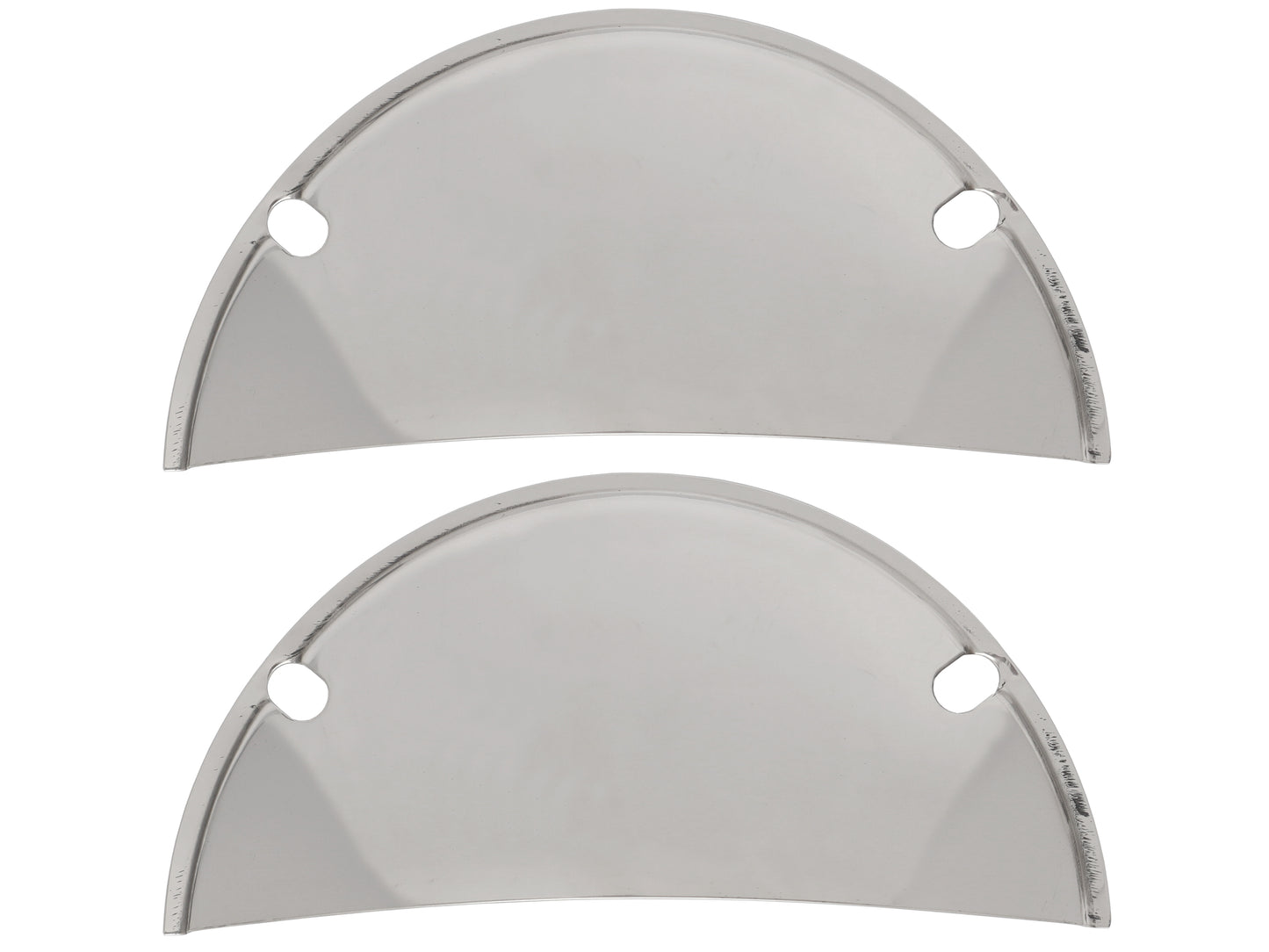 Headlight Covers Half Moon 7 1/2" Chrome Pair - ANT10476