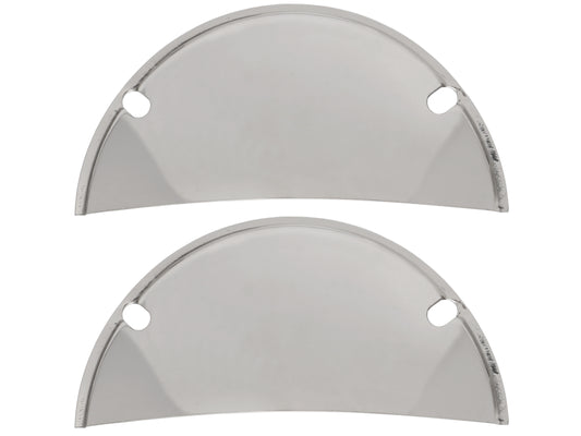 Headlight Covers Half Moon 7 1/2" Chrome Pair - ANT10476