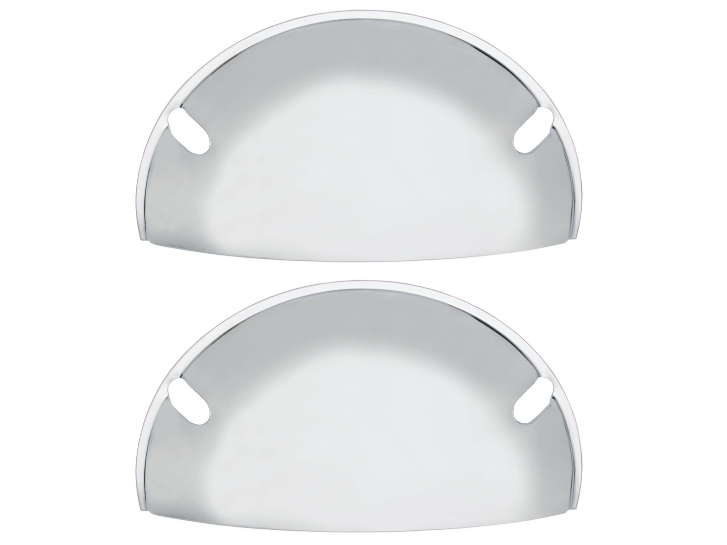 Headlight Covers Half Moon 5 3/4" Chrome Pair - ANT10477