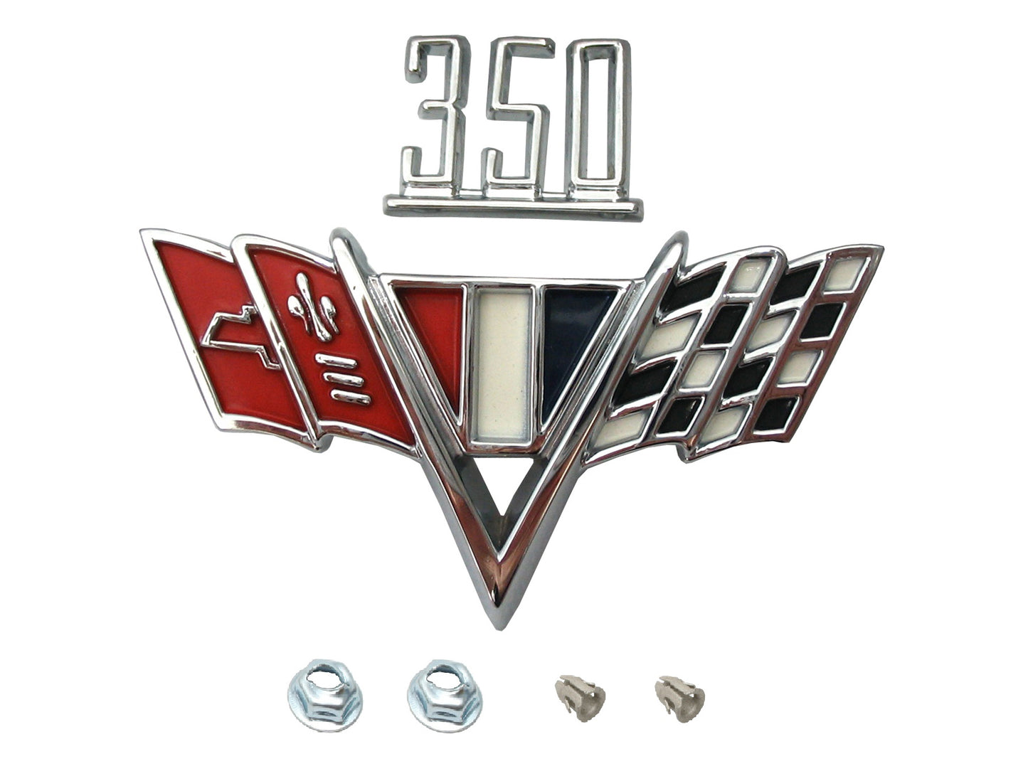 Badge "350" Engine Size And Flags Kit - B1083A