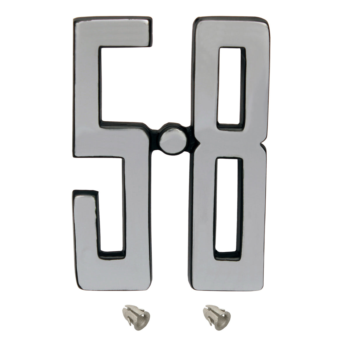 Badge "5.8" Chrome Fender XC 5.8l Excluding GS Cobra - B2023