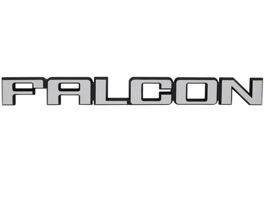 Badge "Falcon" XD XE XF Boot & Tailgate Brushed Chrome - B2054